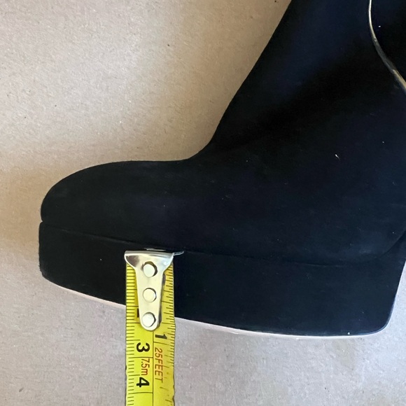 Women’s Luis Onofre Black Suede Leather Platform High Heel Ankle Boots 39 - Picture 9 of 12
